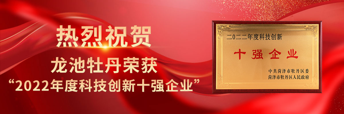 喜報(bào)！龍池牡丹榮獲2022年度科技創(chuàng)新十強(qiáng)企業(yè)！